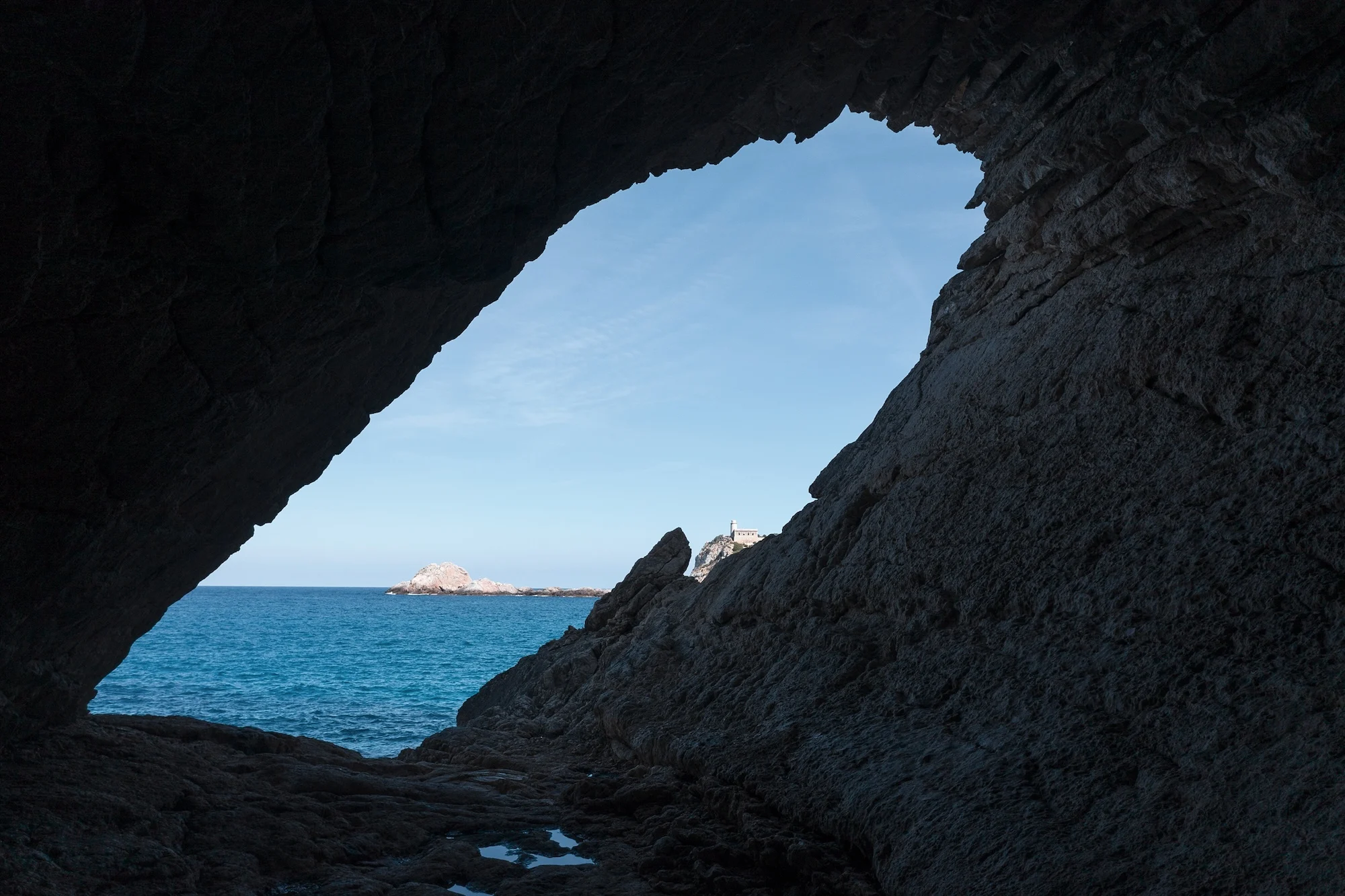 Inclined cave of Ibiza