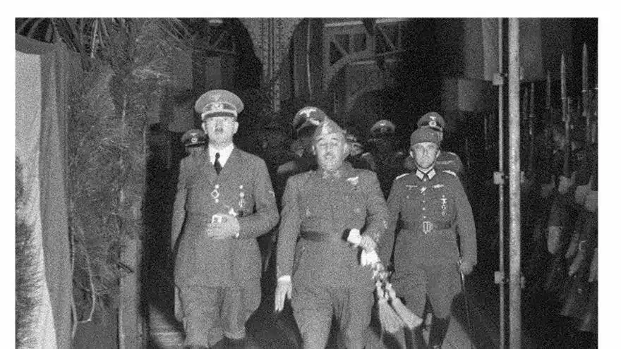 General Franco and Adolf Hitler in the French town of Hendaye (bordering Spain) in 1940 - EFE Archive