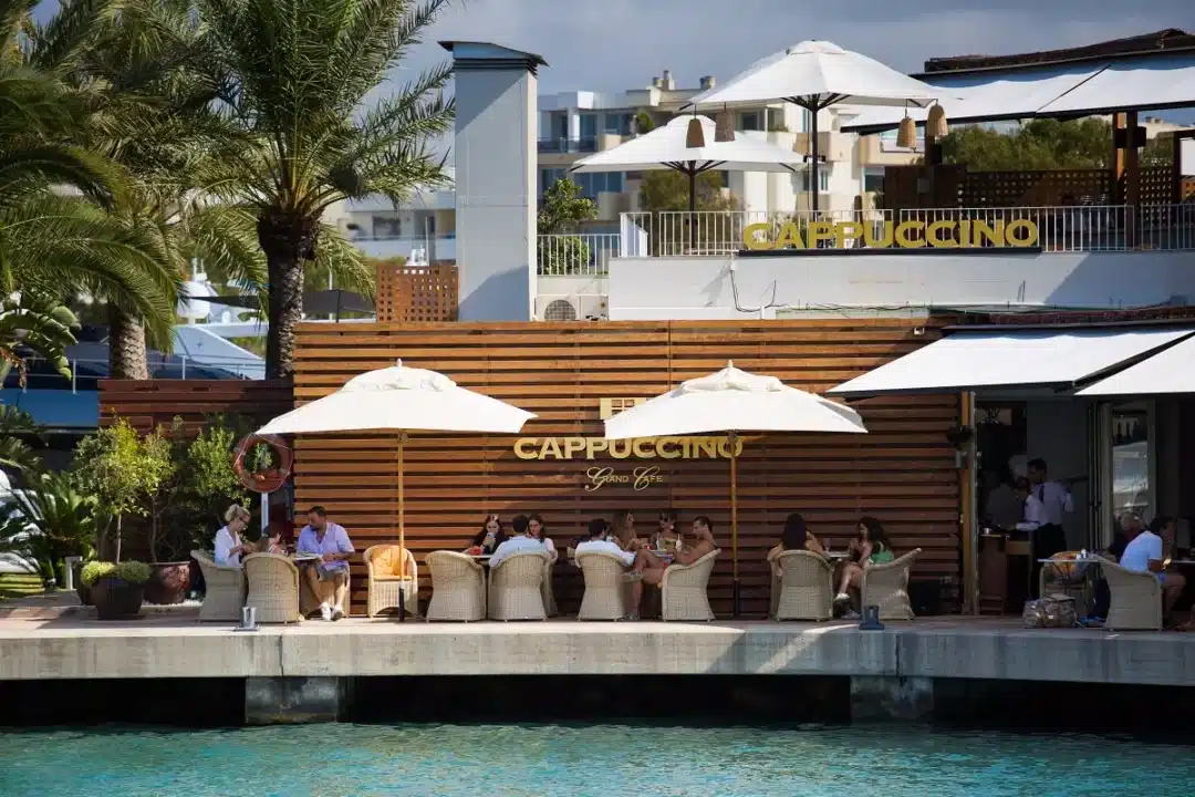 Cappuccino in Marina Ibiza