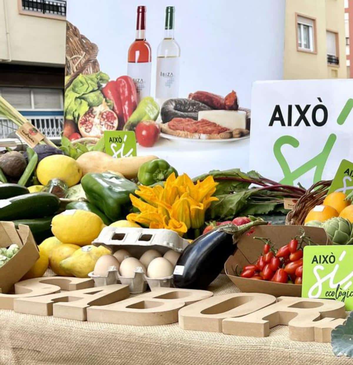 Still life with Ibizan products.