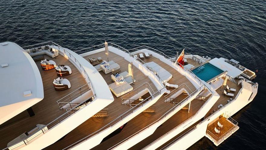 The largest yacht ever built in Spain sails in Ibiza and rents for 3 million per week