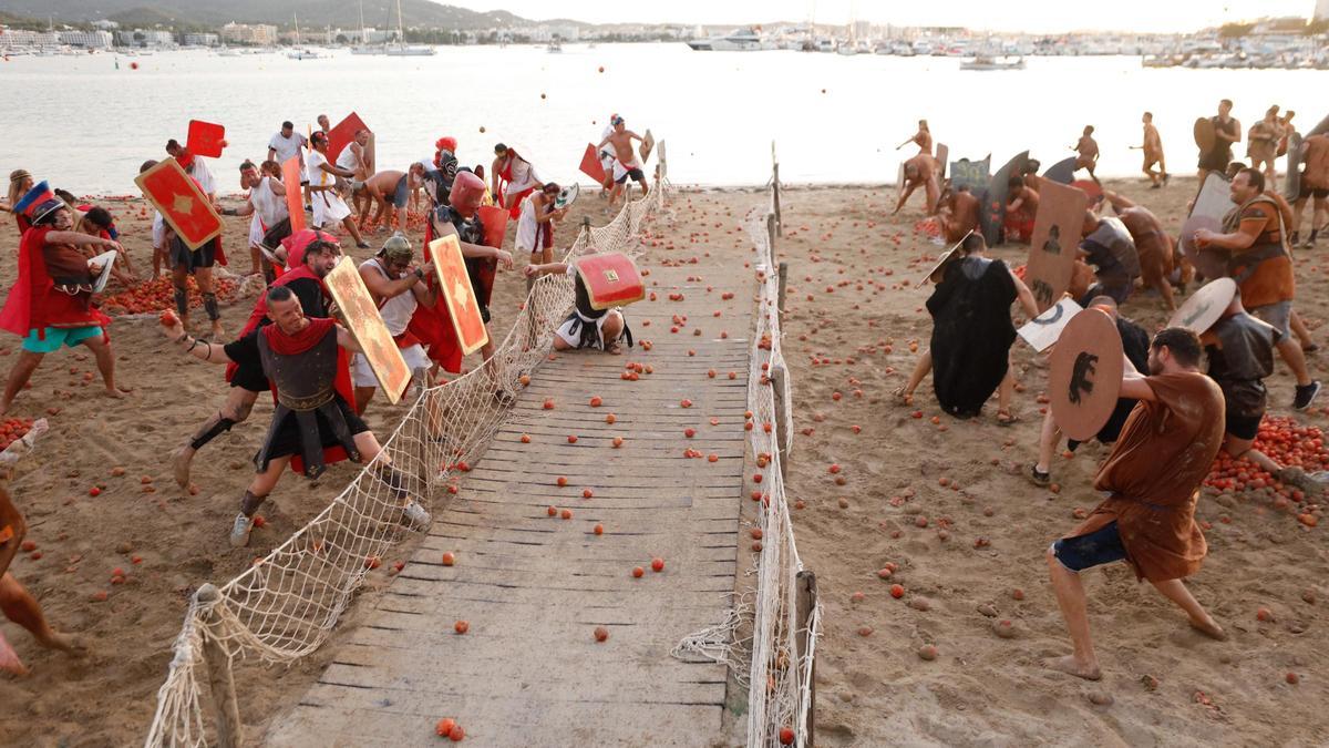 Cartagineses y Romanos, en plena batalla