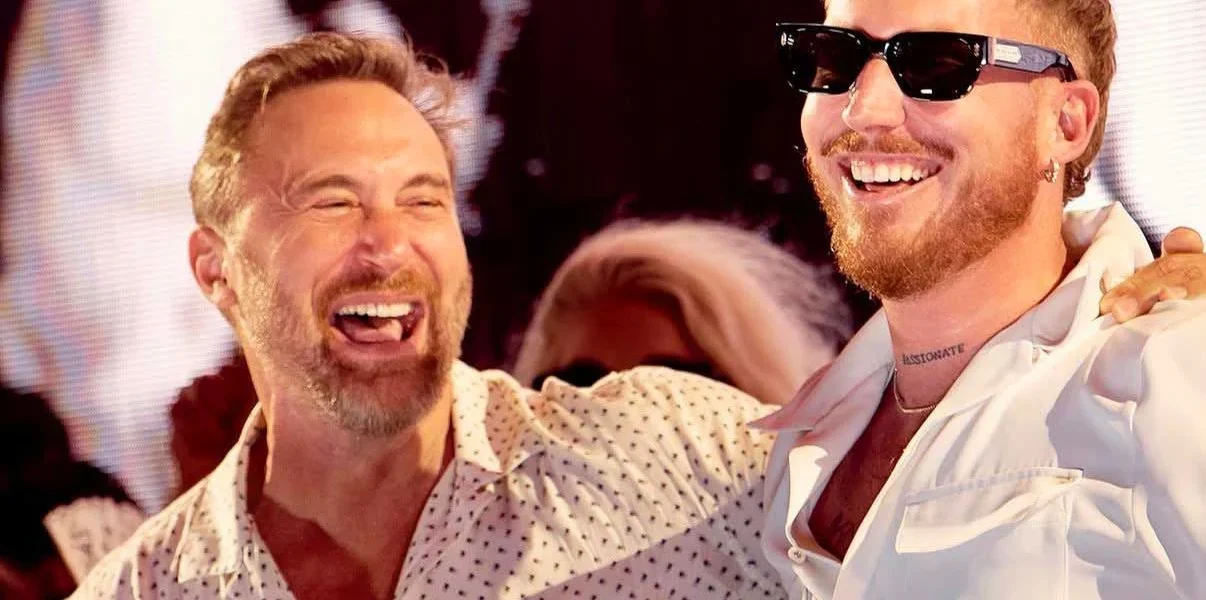 Hugel with David Guetta at Ushuaïa Ibiza. | Instagram screenshot