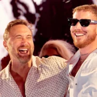 Hugel with David Guetta at Ushuaïa Ibiza. | Instagram screenshot