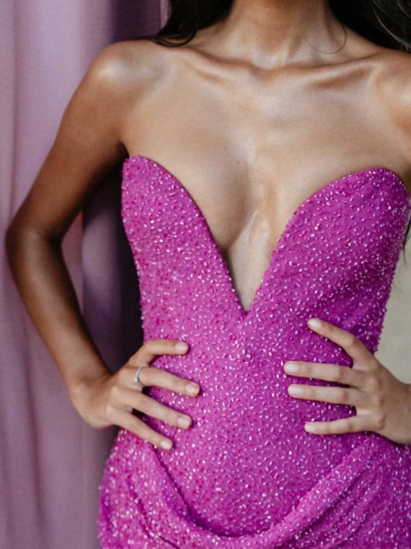 Inés García wearing a dress designed by Ismael Bonet | Instagram