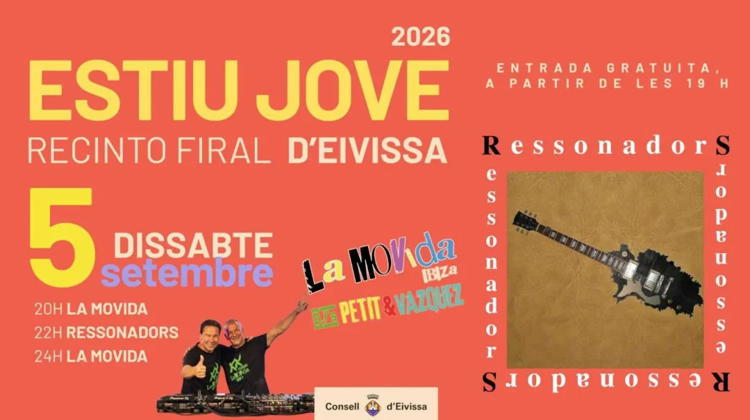 Ressonadors and La Movida Ibiza will provide music for Estiu Jove at the Recinto Ferial | Consell de Ibiza
