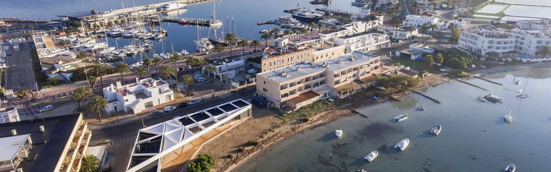 Aerial view of the Club d’Esports Nàutics de Formentera, in La Savina | D.I.