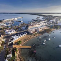 Aerial view of the Club d’Esports Nàutics de Formentera, in La Savina | D.I.