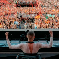 The DJ during her performance at Tomorrowland.