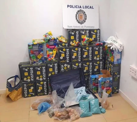 18 Kilos of Suspected Drugs Found in Suitcase at Sant Antoni Warehouse