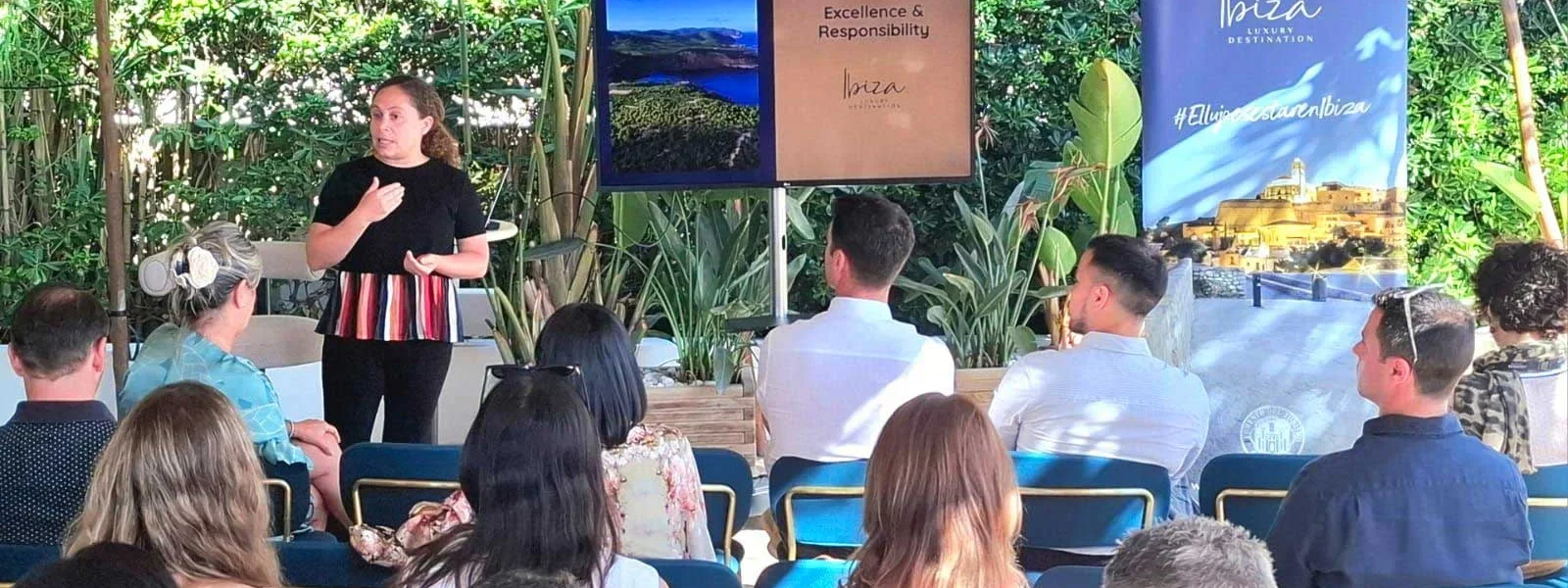 A moment from the presentation during the working breakfast organized last May by Ibiza Luxury Destination. | ILD