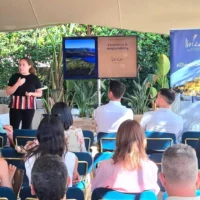 A moment from the presentation during the working breakfast organized last May by Ibiza Luxury Destination. | ILD
