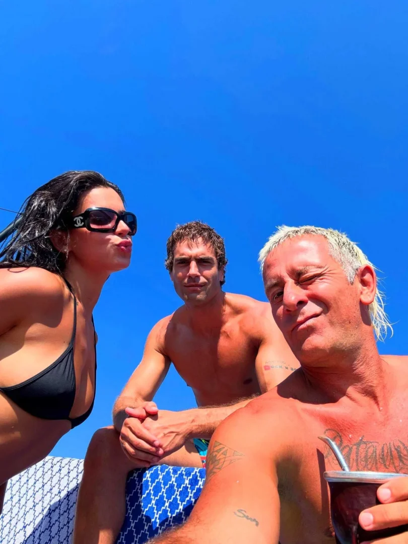 Nathy Peluso with Marcelo Burlón and Uruguayan actor Nicolás Furtado during a vacation in Formentera. | Instagram @marceloburlon