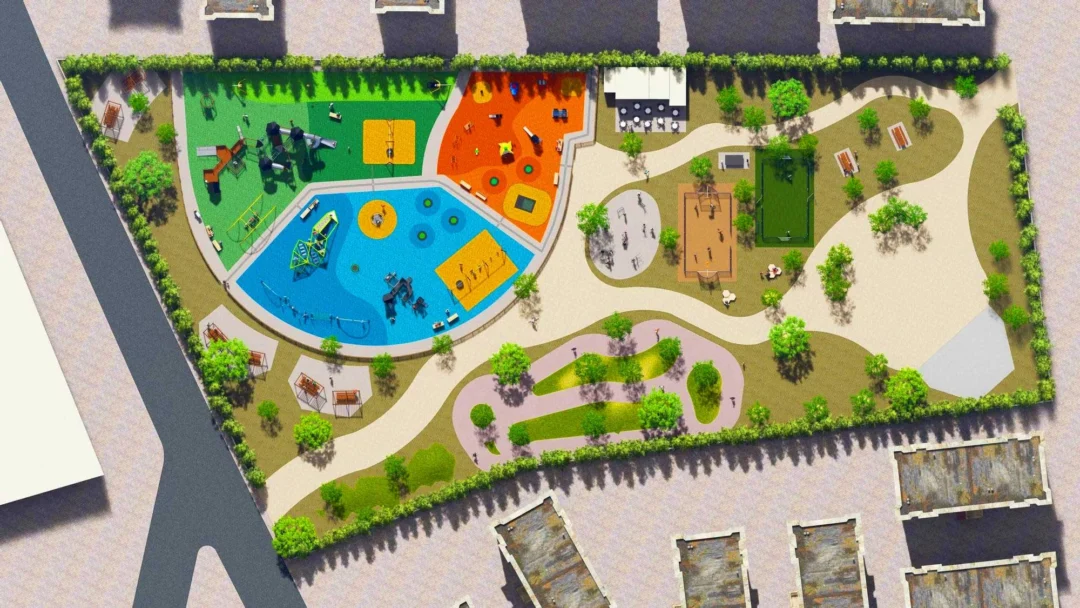 Render of the new playground in Ses Païsses. | A.S.A.