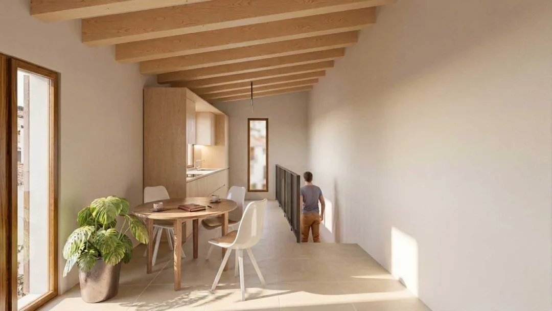 Housing for young people in Sa Penya, rendered image. | A.E.