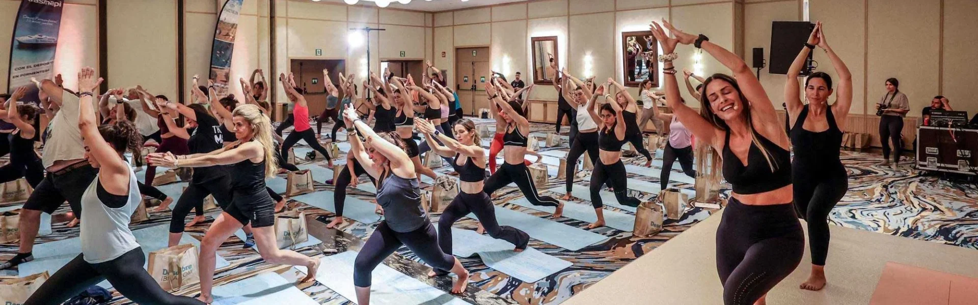 A moment from the Pilates session held at the Hotel Bless. / Toni Escobar