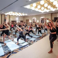 A moment from the Pilates session held at the Hotel Bless. / Toni Escobar