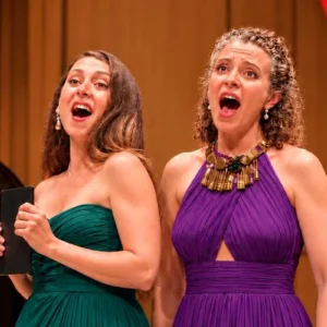 Duo of singers in a classical recital. /DIB
