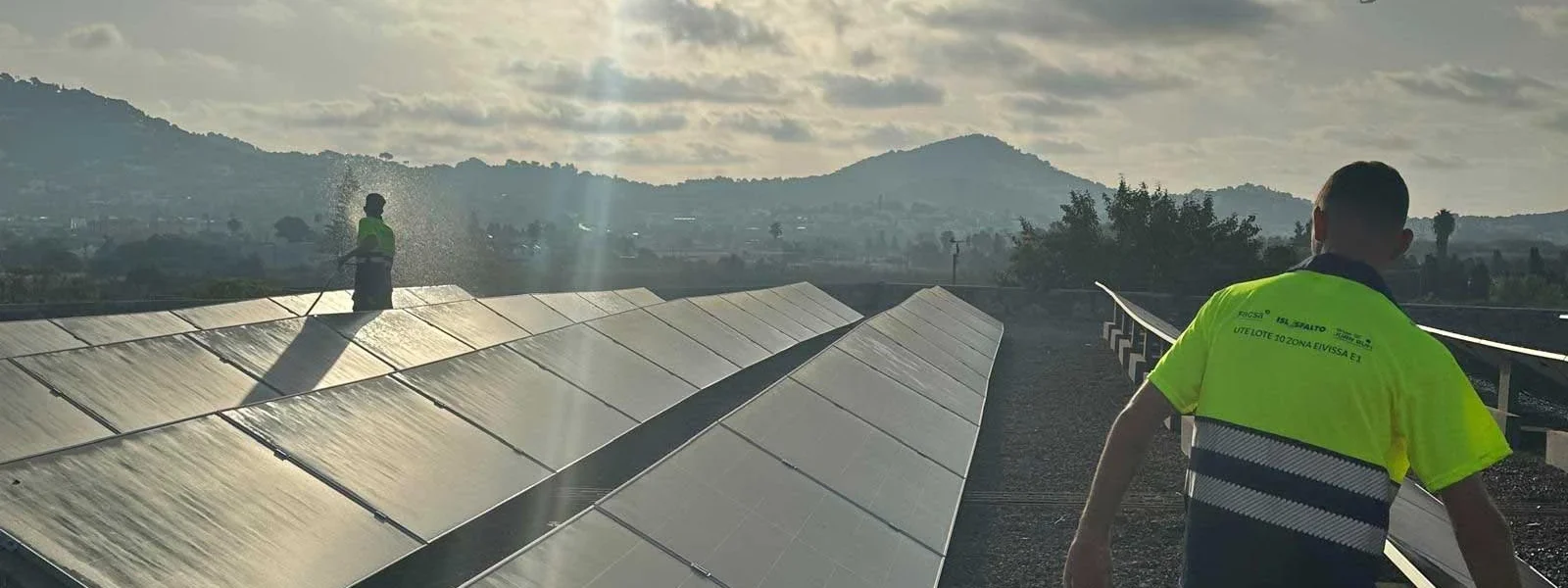 Solar panels installed at the Sa Coma water treatment plant in Ibiza. / Abaqua